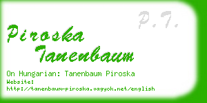 piroska tanenbaum business card